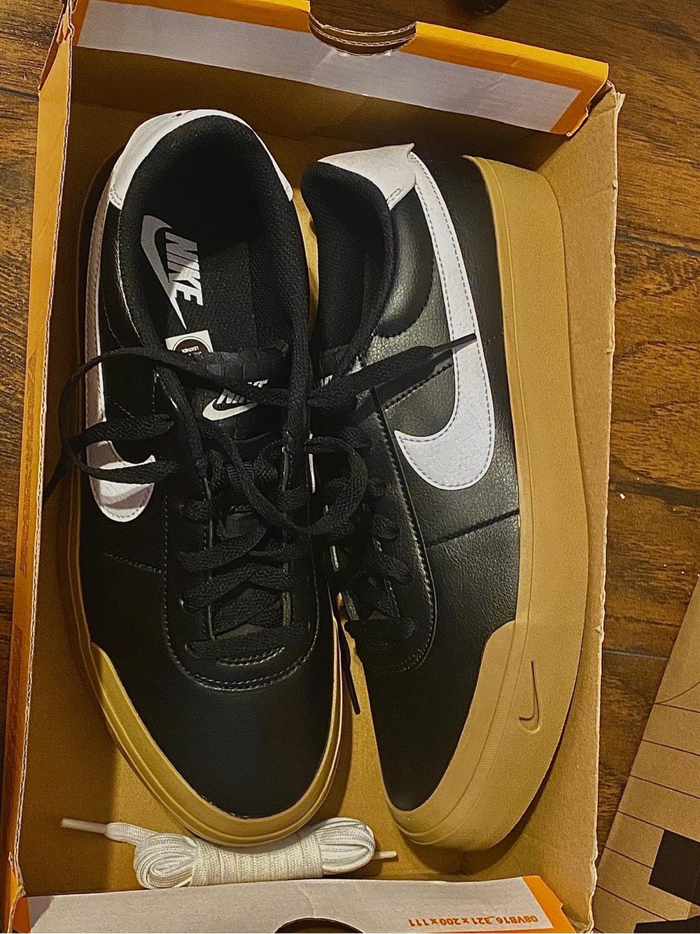 Nike Black, White & Gum Platform Sneakers